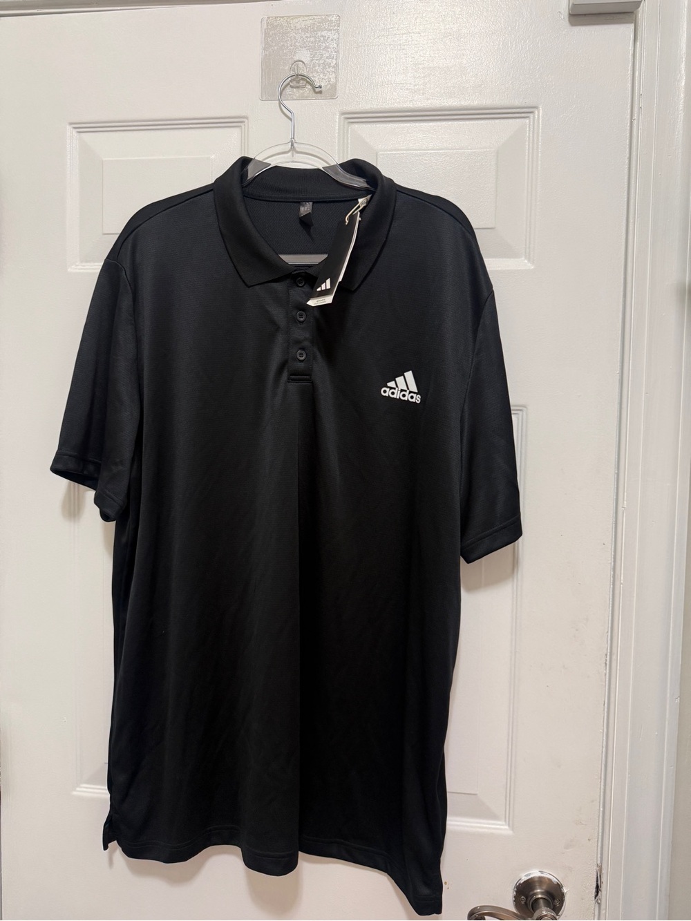 Adidas Men's Black Performance Polo Shirt with tag